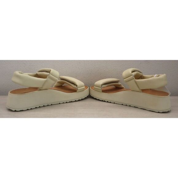 Papillio x Birkenstock Women's EUR 39 US 8 Ecru Leather Theda Wedge Sandals - Picture 9 of 13